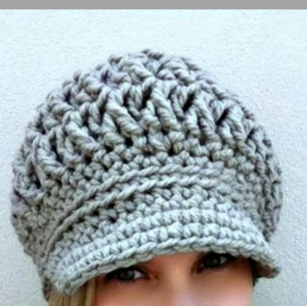 Newsboy alpaca blend crochet hat